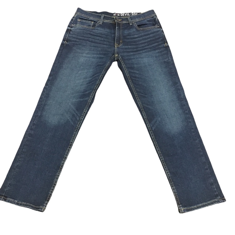 Devil Dog Dungarees, Men’s AVERY Dark Wash, Athletic Fit, Tapered Leg Jeans